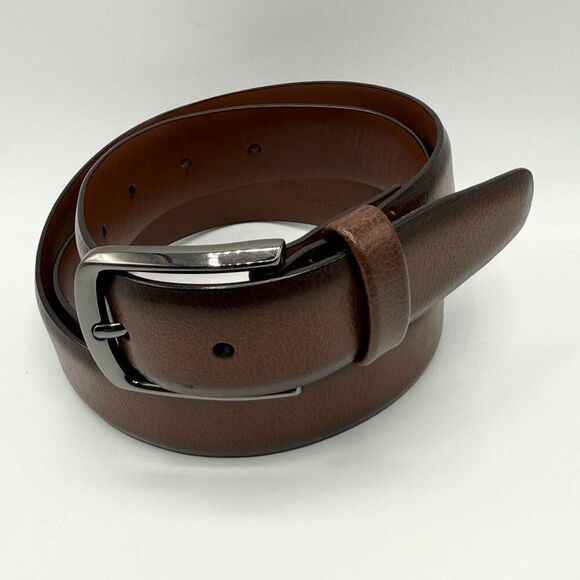 Original Penguin Cognac Leather Belt NEW - Men’s US L - Picture 1 of 8